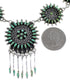 Southwest Sterling Silver Turquoise Needlepoint Necklace And Earring Set EX54062